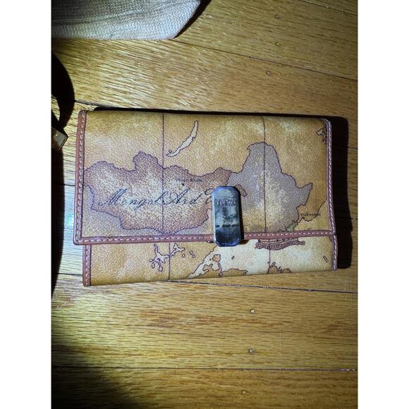 Authentic Alviero Martini map handbag and wallet vintage - Picture 13 of 15